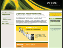 Tablet Screenshot of lightingprize.org